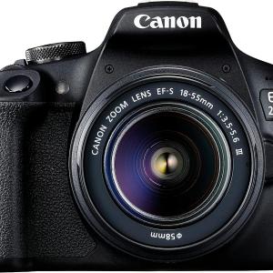 Canon EOS 2000D más EF-S 18-55mm f/3.5-5.6 III Juego de cámara SLR 24,1 MP CMOS 6000 x 4000 Pixeles Negro - Cámara digital (Full HD, Negro)