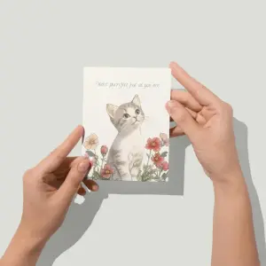 250 Tarjetas "Eres un gato perfecto": tarjeta de felicitación hecha a mano para animar a los amantes de los gatos